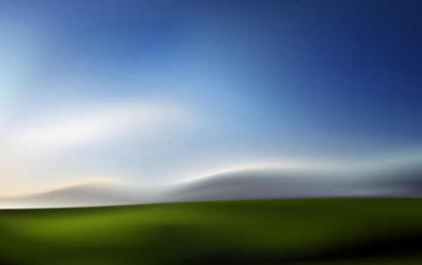 landschap van groene velden - Vector, afbeelding