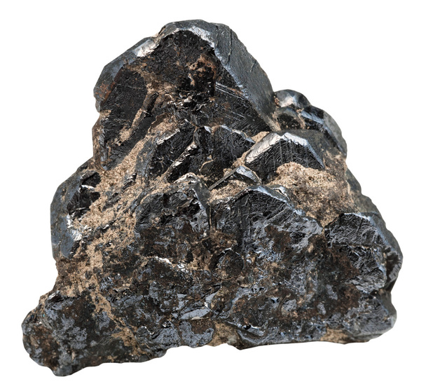 crystals of Ilmenite isolated on white - Photo, Image