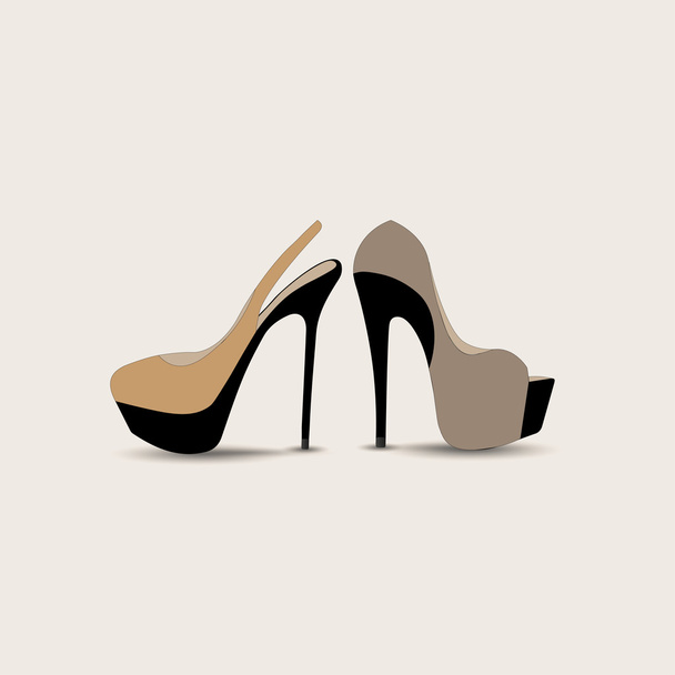 Vrouw schoenen pictogram. Vectorillustratie.   - Vector, afbeelding