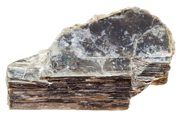 piedra de moscovita (mica común) aislada
 - Foto, imagen