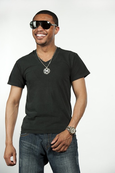 Happy Hip African American Male - Photo, Image