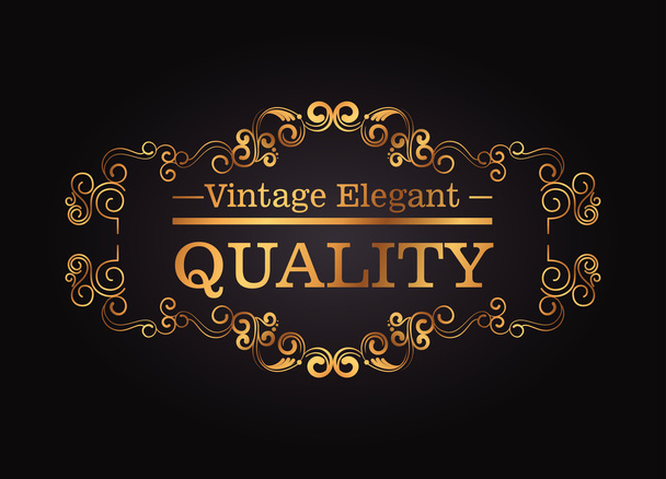 elegant quality frame design - Vector, Image