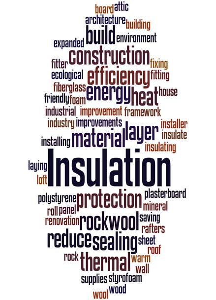Insulation, word cloud concept - Photo, Image