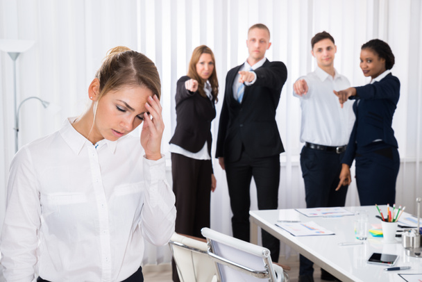 Frustrated Female Colleague In Office - Foto, immagini