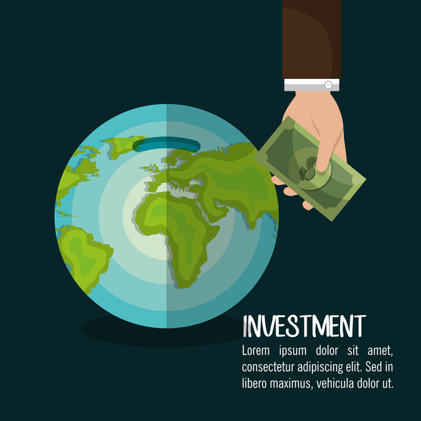 návrh financování a investice - Vektor, obrázek