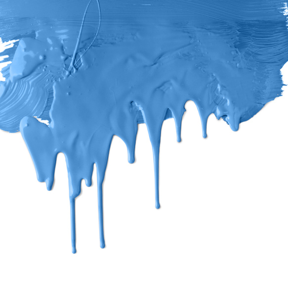 Tinta espesso gotejamento azul
 - Foto, Imagem