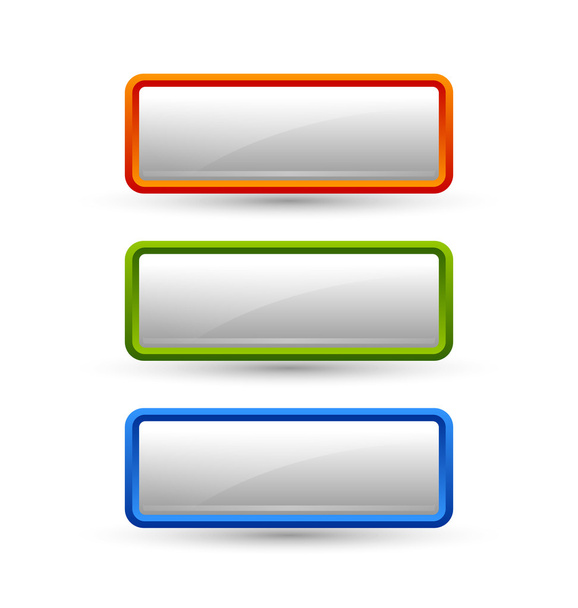 kleurrijke glanzende knoppen geïsoleerd op witte achtergrond - Vector, afbeelding