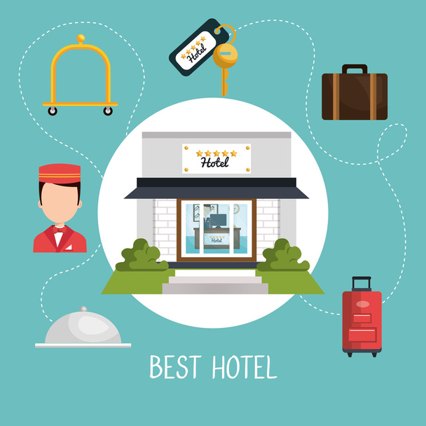 hotel service design - Vector, Image