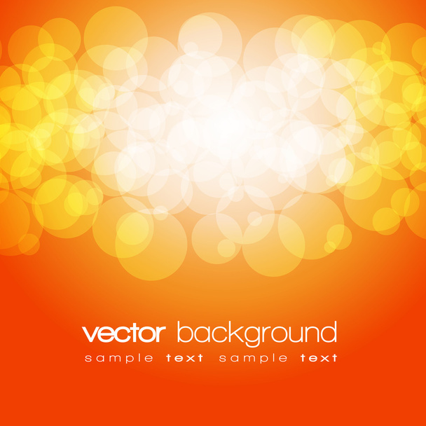 Brillante fondo de luces naranja con texto - vector
 - Vector, imagen