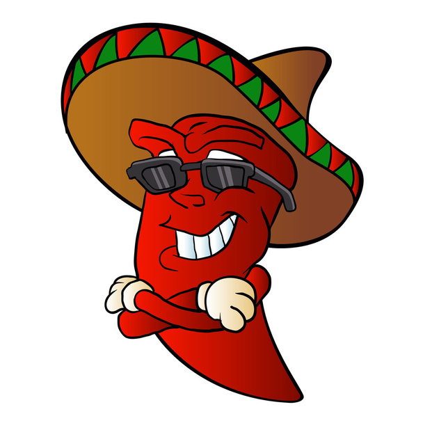 dessin animé mexicain pepper.vector illustration
. - Vecteur, image