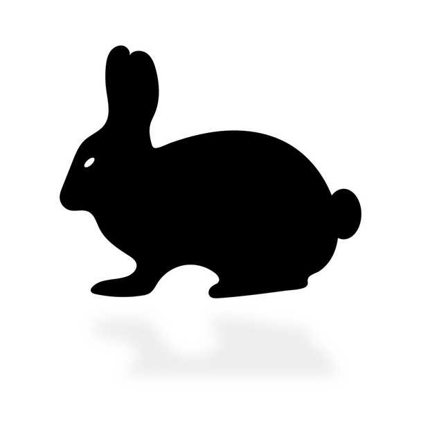 Vektorsilhouette des Kaninchens, Hasen - Vektor, Bild