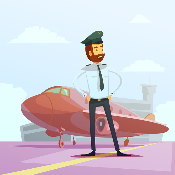 Пілотні мультфільм ілюстрація
 - Вектор, зображення