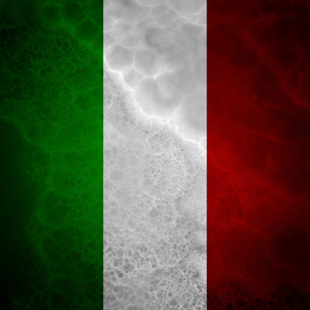 Vlajka Itálie. Úžasný kamenný textura s zbarvení. - Fotografie, Obrázek