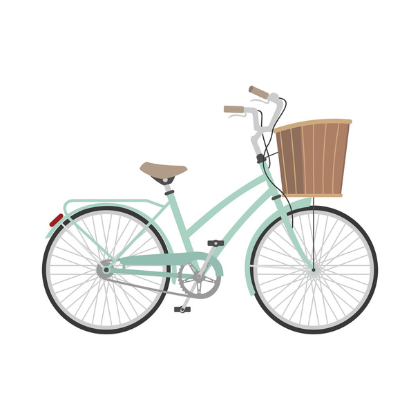 Bicycle in flat style. - Vektor, Bild