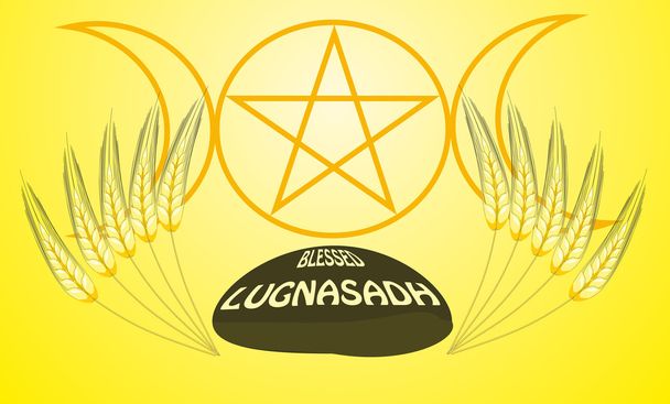 Lugnasadh (Lammas) greeting card - Vector, imagen