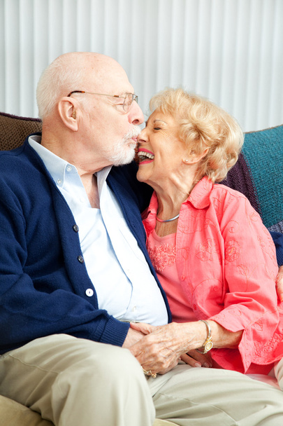 Senior Couple Flirting and Laughing - Foto, afbeelding