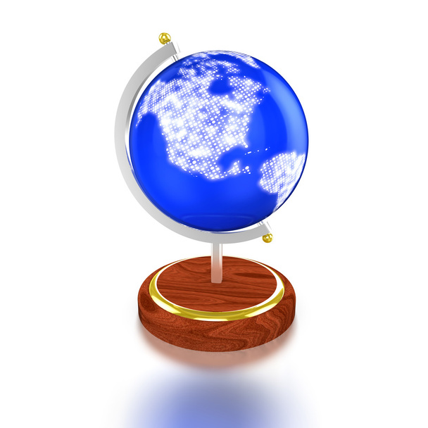 Globe avec carte du centre de données
 - Photo, image