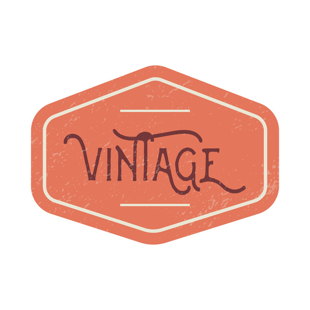 Vintage red label - Vector, imagen
