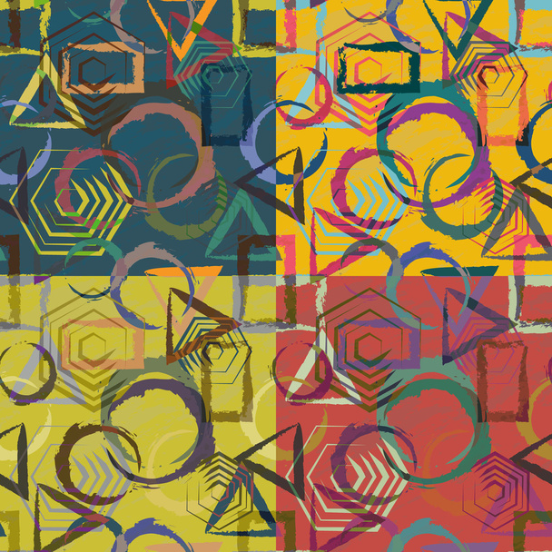 Set of abstract geometric seamless patterns. - Vector, Image