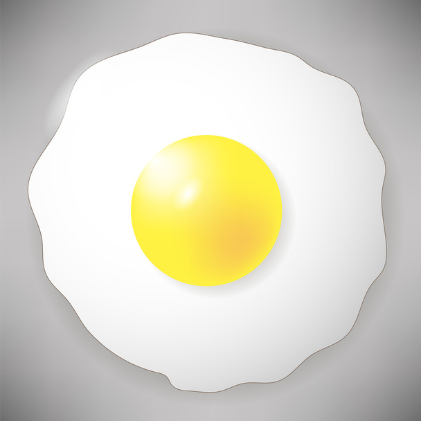 Icona delle uova fritte isolata su Grey. Vista dall'alto
. - Vettoriali, immagini