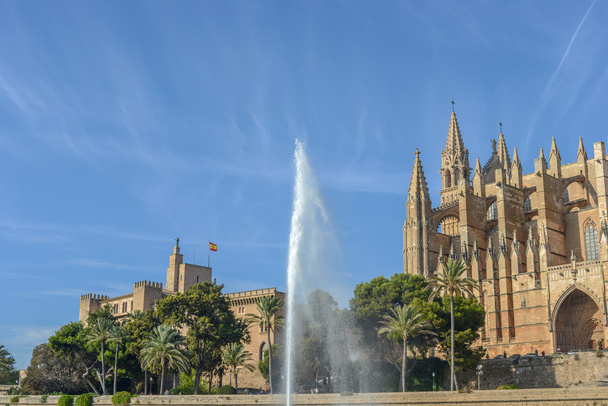 Kathedraal van Santa Maria van Palma en Parc del Mar - Foto, afbeelding
