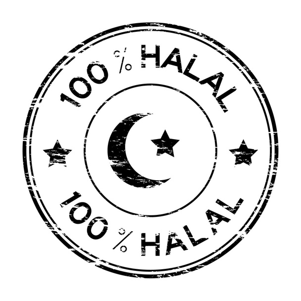 100 % HALAL stamp - Vector, Image