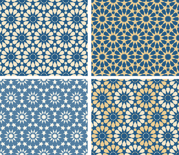 Oriental patrones sin costura conjunto
 - Vector, Imagen