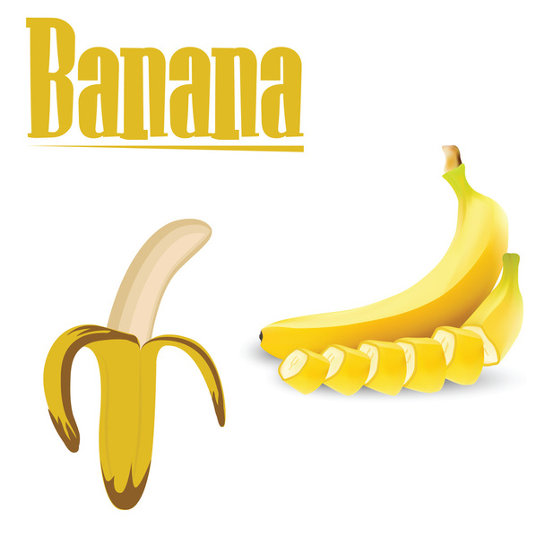 Banana two types of vector - Вектор,изображение