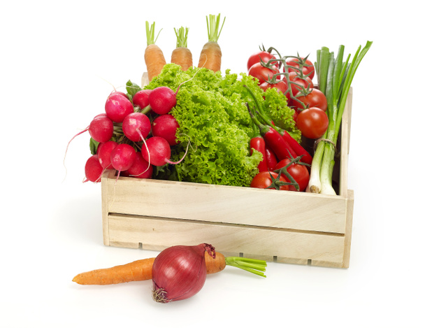 Fresh vegetables on white - Photo, Image