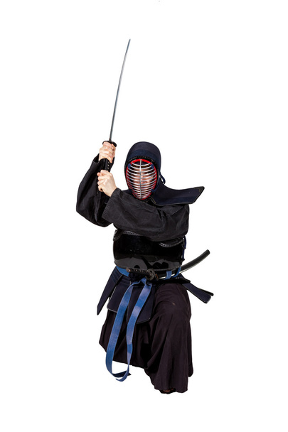 Samurai on white background - Foto, Imagen
