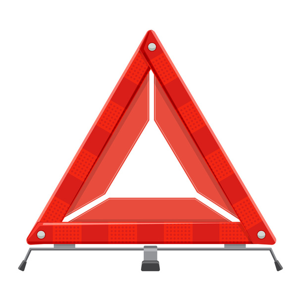 warning emergency triangle vector illustration isolated on a white background - Vecteur, image