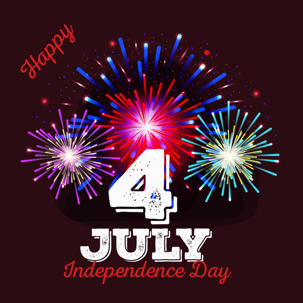 Ευτυχισμένη 4η Ιουλίου, η ημέρα ανεξαρτησίας - Διάνυσμα, εικόνα