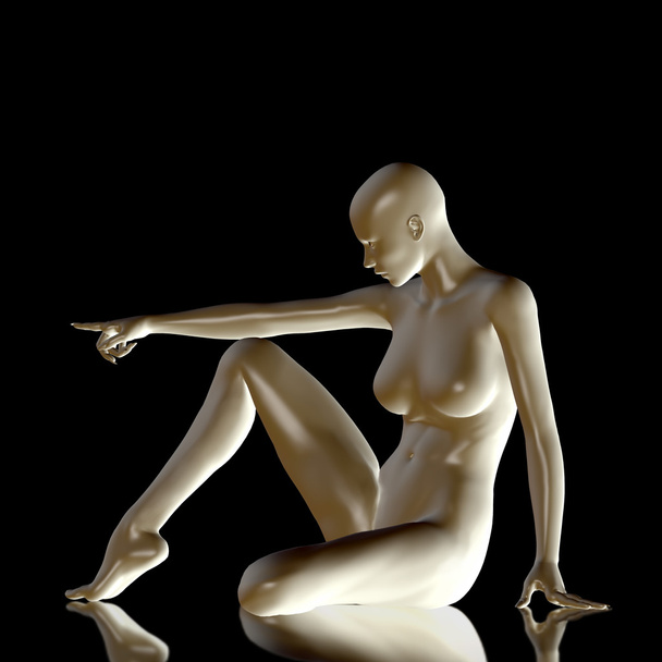 3d rendered illustration of female body - Zdjęcie, obraz