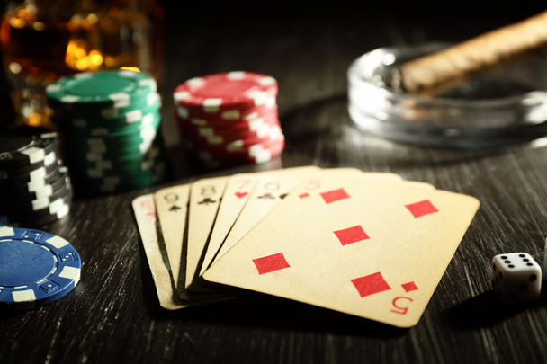Set to playing poker - Foto, afbeelding