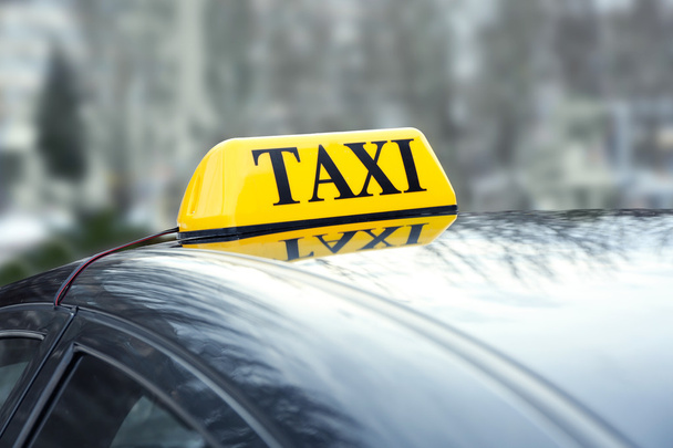 Taxi sign on car - Φωτογραφία, εικόνα