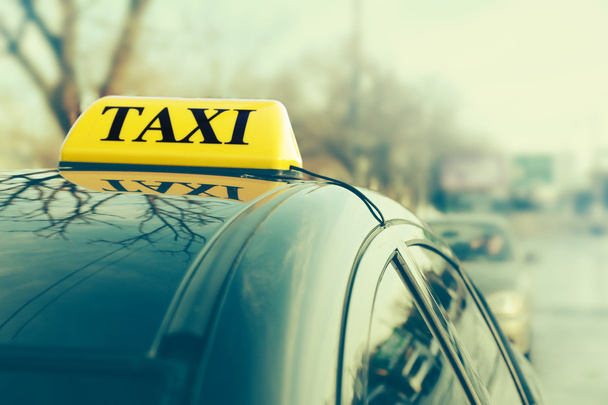 taxi značka na auto - Fotografie, Obrázek