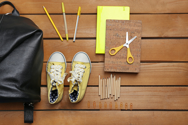 School set with backpack - Foto, afbeelding