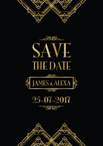 save the date wedding invitation - Vector, Image