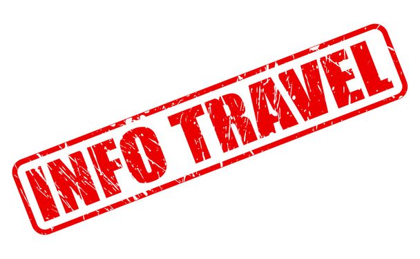 INFO TRAVEL red stamp text - Vector, Image