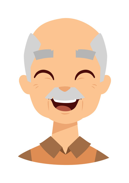 Happy grandpa vector illustration. - Vektor, kép
