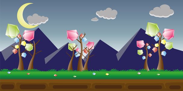ダイヤモンドの丘のゲームの背景 - ベクター画像