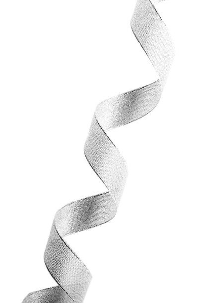 Gray curled ribbon - Фото, зображення