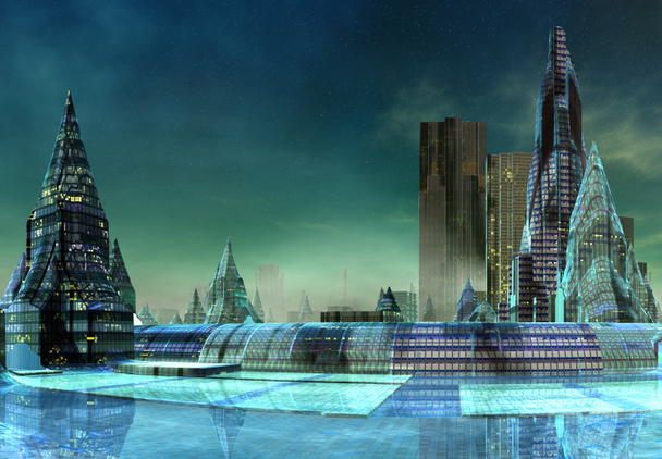 Fictional City Skyline - Photo, Image
