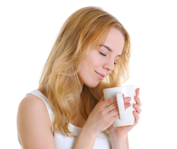 girl enjoying cup of tea - Photo, image