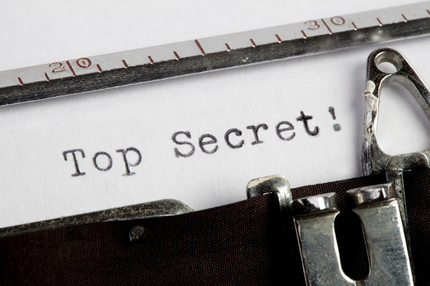 Top Secret sur une vieille machine à écrire
 - Photo, image