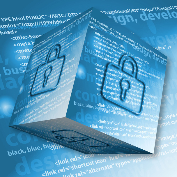 Internet concetto di sicurezza business sfondo in colore blu
 - Foto, immagini