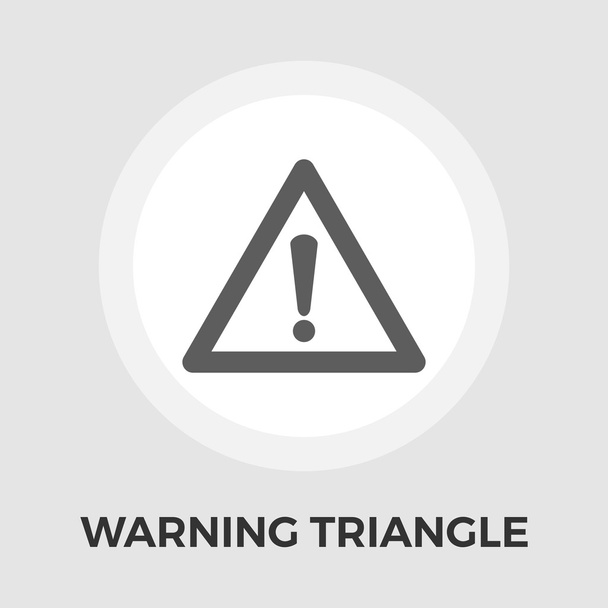 Επίπεδη εικονίδιο διάνυσμα τρίγωνο προειδοποίησης - Διάνυσμα, εικόνα