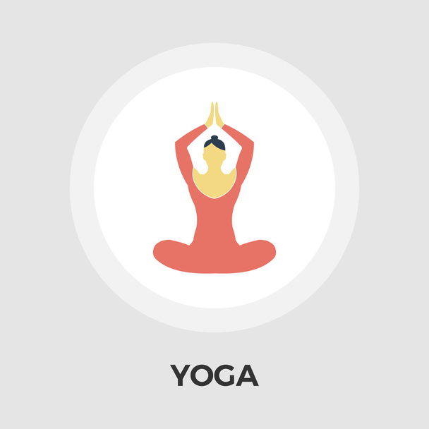 Icona piatta yoga. - Vettoriali, immagini