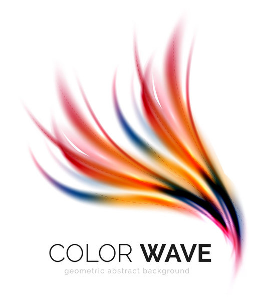 Абстрактний елемент дизайну кольорової хвилі
 - Вектор, зображення