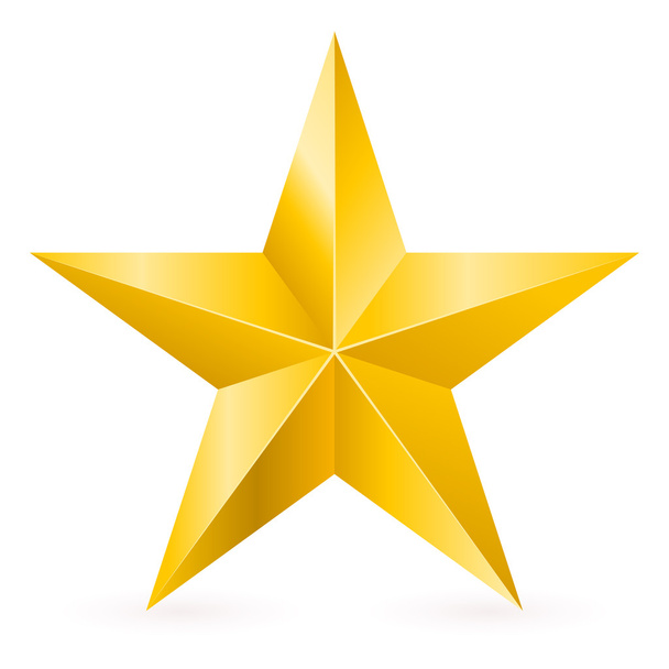 Shiny Gold Star - Vector, Image